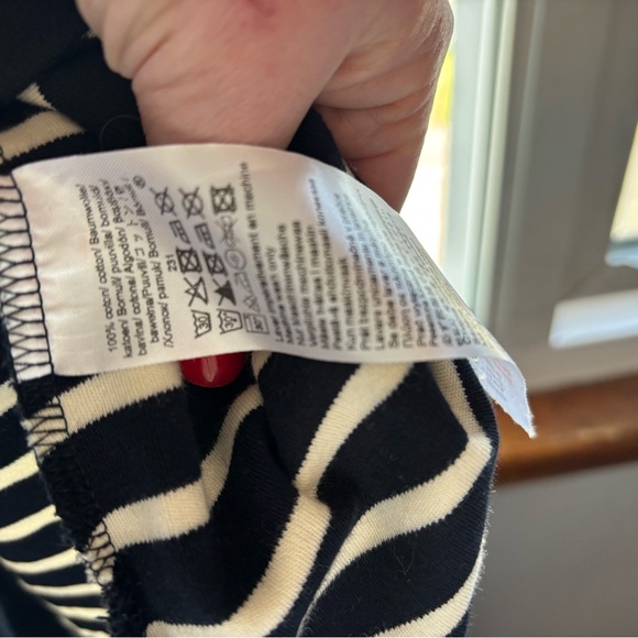 Amour Lux Cotton Navy Striped Sailor Dress French Classic Preppy YachtStyle - Picture 9 of 12